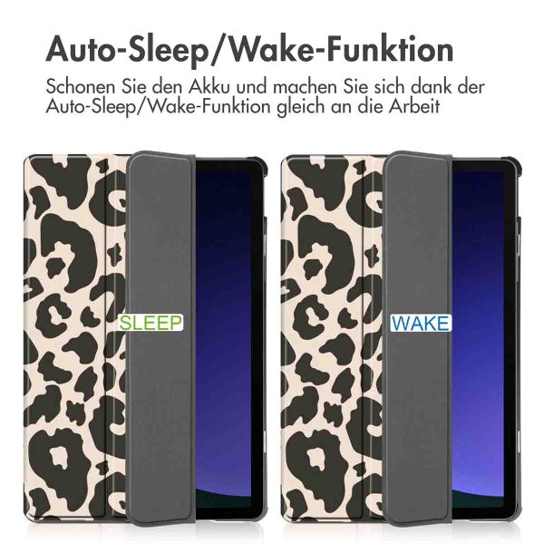 imoshion Design Trifold Klaphülle Samsung Galaxy Tab S10 Plus / Tab S9 Plus - Leopard