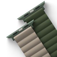 Uniq Revix doppelseitiges Armband für das  Apple Watch Series 1 t/m 11 / SE / Ultra (44/45/46/49 mm) - Pine (Green/Taupe)
