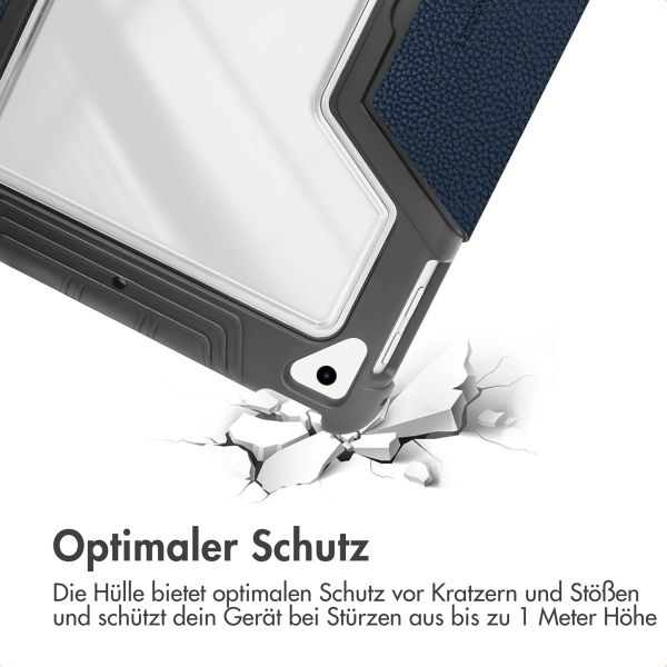 Accezz Rugged Trifold Klapphülle Apple iPad 9 (2021) 10.2 Zoll / iPad 8 (2020) 10.2 Zoll / iPad 7 (2019) 10.2 Zoll - Dunkelblau