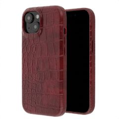 Selencia Croco Backcover mit MagSafe Apple iPhone 15 - Burgundy