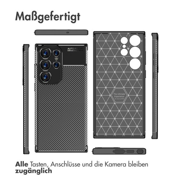 imoshion Carbon-Hülle für das Samsung Galaxy S23 Ultra - Schwarz