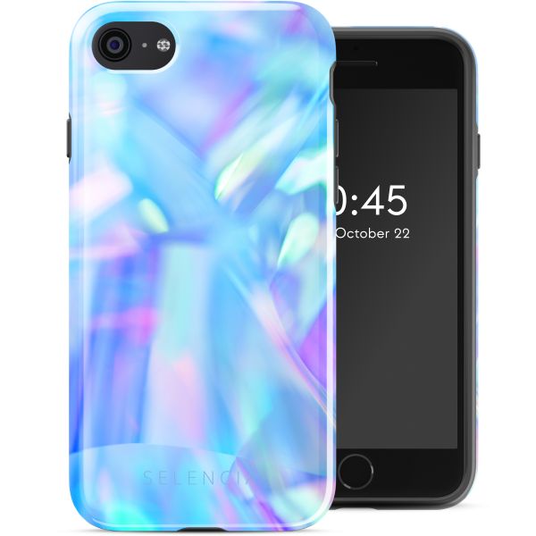 Selencia Vivid Tough Back Cover für das iPhone SE (2022 / 2020) / 8 / 7 - Holographic Blue Dream