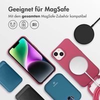 imoshion Color Backcover mit abnehmbarem Handykette und MagSafe Apple iPhone 14 - Raspberry