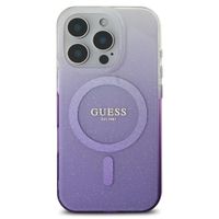 Guess MagSafe IML Glitter Gradient Case für das iPhone 16 Pro - Purple