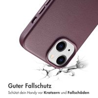 Accezz MagSafe Leather Backcover für das Apple iPhone 14 - Heath Purple