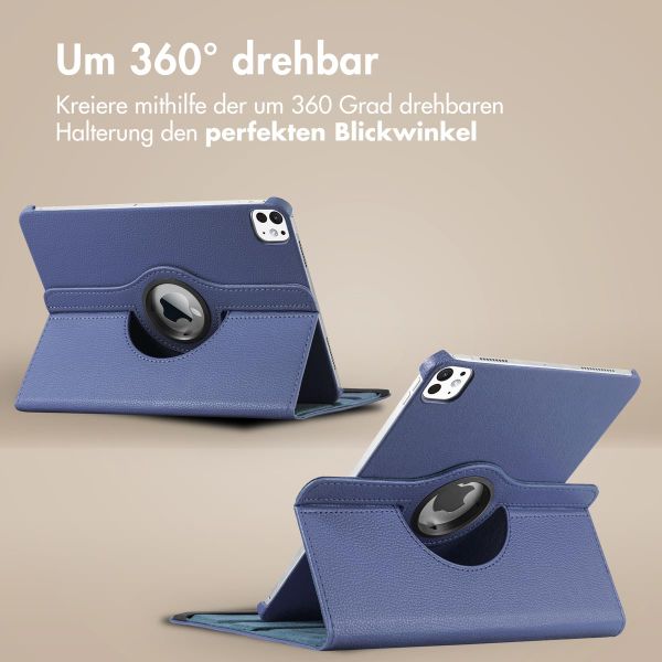 imoshion 360° drehbare Klapphülle iPad 11 (2025) 11 Zoll / iPad 10 (2022) 10.9 Zoll - Dunkelblau