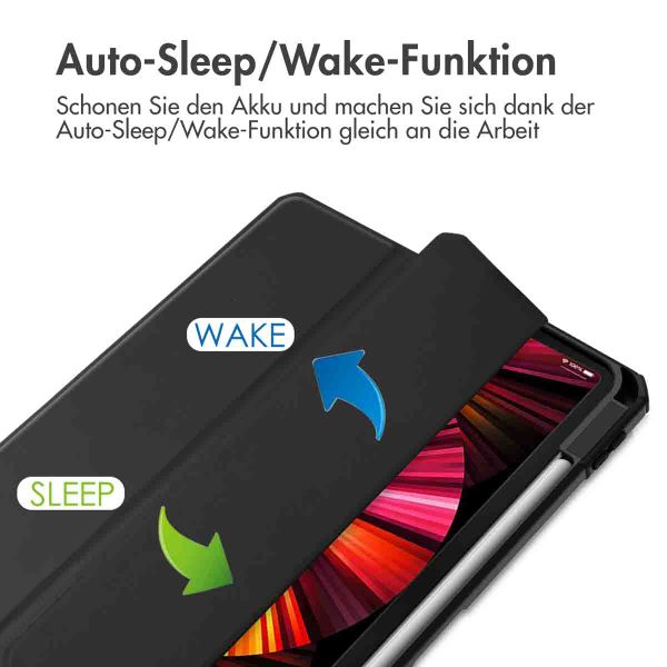 imoshion Trifold Hardcase Klapphülle Apple iPad Pro 11 (2022 / 2021 / 2020 / 2018) - Schwarz