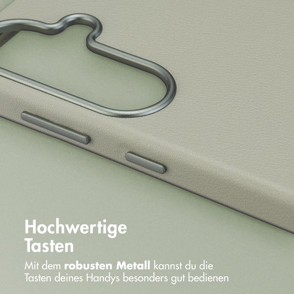 Accezz MagSafe Leather Backcover Samsung Galaxy S26 - Light Grey