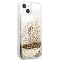 Guess 4G Logo Liquid Glitter Back Cover für das iPhone 13 Mini - Gold