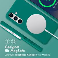 imoshion Color Backcover mit abnehmbarem Handykette und MagSafe Samsung Galaxy S24 / S25 - Dunkelgrün