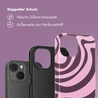Selencia Vivid Back Cover Apple iPhone 14 - Wavy Swirl Pink Plum
