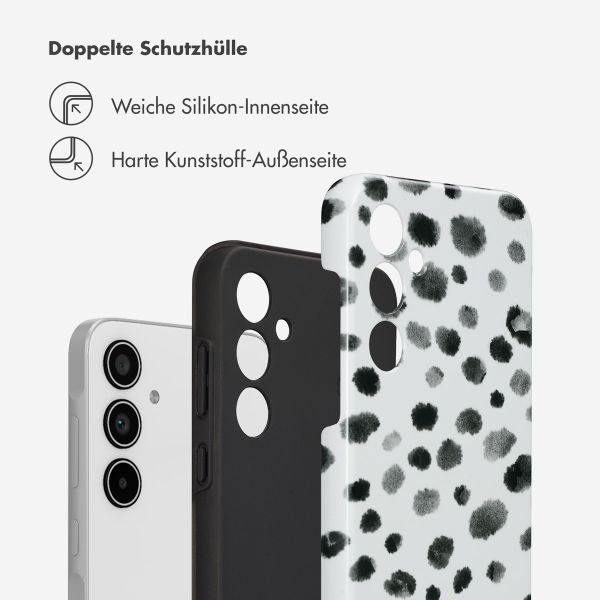 Selencia Vivid Tough Back Cover für das Samsung Galaxy A35  - Trendy Leopard