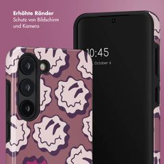 Selencia Vivid Back Cover Samsung Galaxy S23 - Wavy Smiley Pink