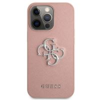 Guess 4G Metal Logo Saffiano Backcover für das iPhone 13 Pro - Rosa