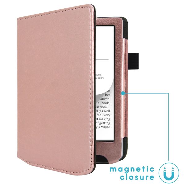 imoshion Vegan Leather Klapphülle für das Pocketbook Verse / Verse Pro / Vivlio Light / Light HD - Rose Gold