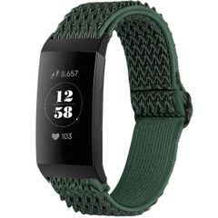 imoshion Elastisches Nylonarmband für das  Fitbit Charge 3 / 4 - Grün