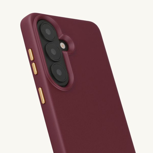 Selencia Rivièra Backcover mit MagSafe mit abnehmbaren Haken Samsung Galaxy S26 - Bold Burgundy