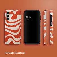 Selencia Vivid Tough Back Cover für das Samsung Galaxy A14 (5G/4G) - Dream Swirl Orange