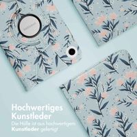 imoshion 360° drehbare Design Klapphülle Samsung Galaxy Tab A9 8.7 Zoll - Flowers