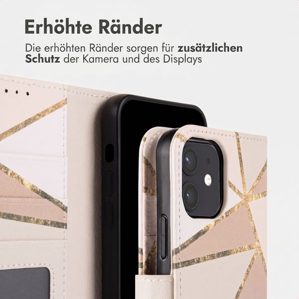 imoshion Design Klapphülle Apple iPhone 12 (Pro) - Beige Graphic