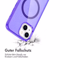 imoshion Sparkle Back Cover mit MagSafe Apple iPhone 15 - Glitzer Violett