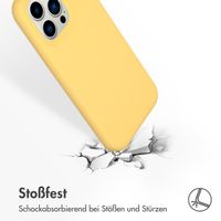 Accezz Liquid Silikoncase mit MagSafe für das Apple iPhone 14 Pro Max - Gelb