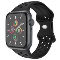 imoshion Sportarmband⁺ für die Apple Watch Series 1 bis 10 / SE / Ultra (2) (44/45/46/49 mm) - Größe S/M - Schwarz