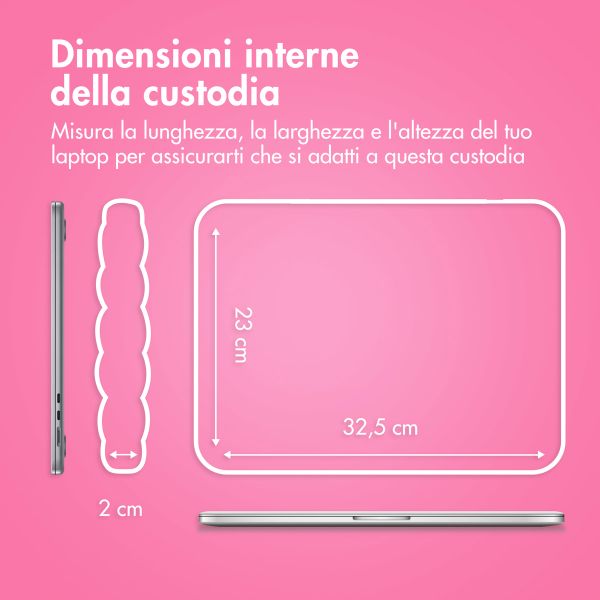 imoshion Puffer Laptop Hülle 13-14 Zoll - Laptop Sleeve - Hot Pink