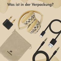 imoshion Special Edition - Kabellose Kinderkopfhörer mit Leopardenmuster LED Light - Dezibelbegrenzer - Mit AUX-kabel - Leopard