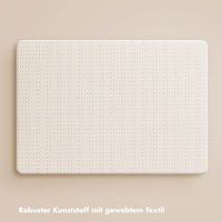 Selencia Cover mit gewebter Oberfläche Apple MacBook Pro 16 Zoll (2021 / 2023 M3 chip / 2024 M4 chip) - Beige