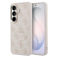 Guess 4G Leather Back Cover mit MagSafe Samsung Galaxy S26 - Gold Edge - Pink