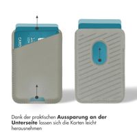 Accezz Lederkartenhalter - Geeignet für MagSafe und Qi2 - Light Grey
