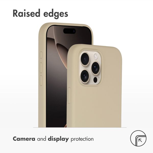 Accezz Liquid Silikoncase mit MagSafe Apple iPhone 16 Pro Max - Stone