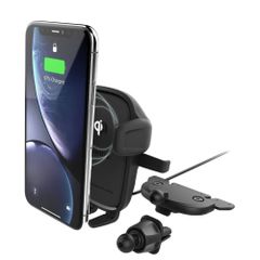 iOttie Easy One Touch Wireless Fast Charging – Handyhalterung für das Auto – Lüftungsgitter und CD-Player – schwarz