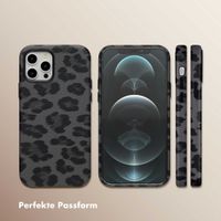 Selencia Sabi Backcover Leopardenmuster mit MagSafe Apple iPhone 12 (Pro) - Midnight Black