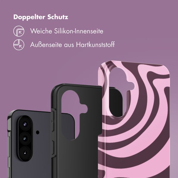 Selencia Vivid Back Cover Samsung Galaxy A57 (5G) - Wavy Swirl Pink Plum