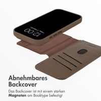 Accezz 2-in-1 Klapphülle aus Leder mit MagSafe Apple iPhone 18 Pro / 17 Pro - Kaffeebraun