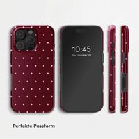 Selencia Vivid Back Cover Apple iPhone 16 Pro Max - Happy Dots Burgundy