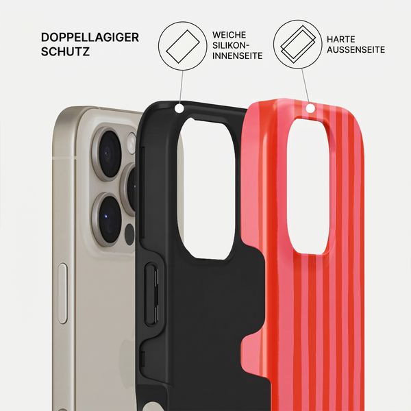 Burga Tough Back Cover MagSafe Apple iPhone 16 Pro - Pomegranate