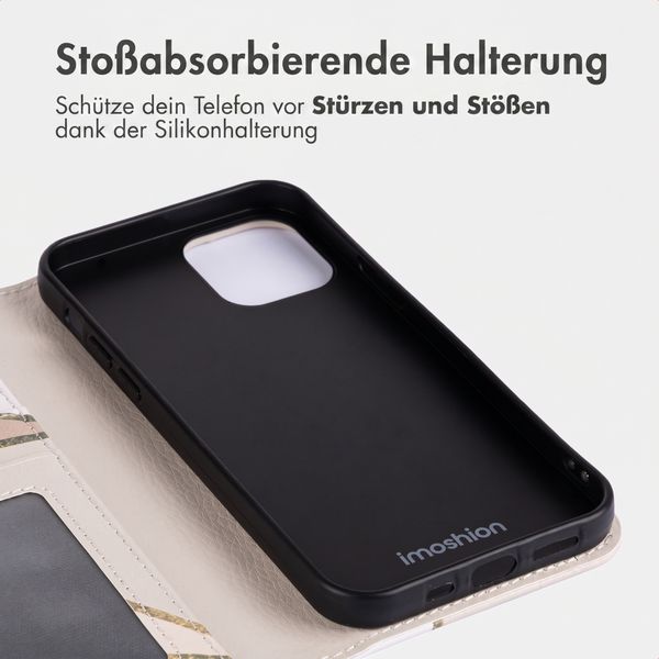 imoshion Design Klapphülle Apple iPhone 12 (Pro) - Beige Graphic
