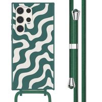 imoshion SilikonHülle design mit Band Samsung Galaxy S23 Ultra - Petrol Green Groovy
