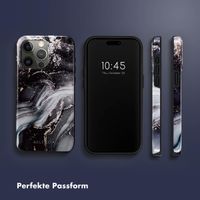 Selencia Vivid Tough Back Cover für das iPhone 15 Pro Max - Chic Marble Black