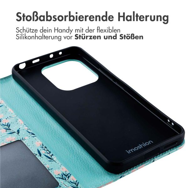 imoshion Design Klapphülle Xiaomi Redmi Note 14 (4G) - Blue Flowers