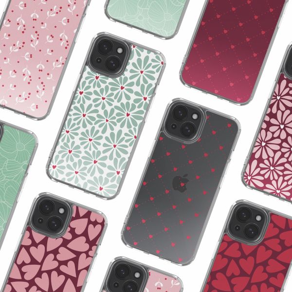imoshion Design Hülle Apple iPhone 15 - Bloom Love Sage Green
