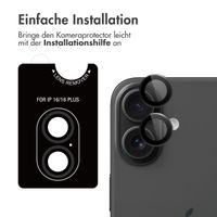 imoshion 2er-Pack Objektivschutz für Kamera für das iPhone 16 / 16 Plus - Schwarz