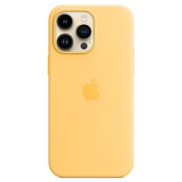 Apple Silikon-Case MagSafe für das Apple iPhone 14 Pro Max - Sunglow