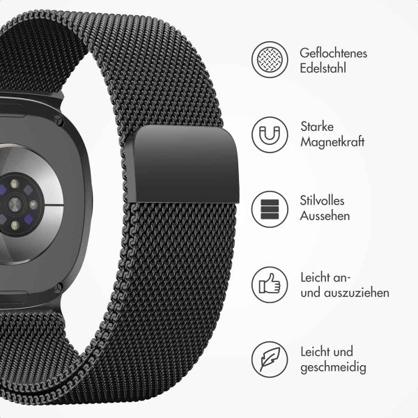 imoshion Magnetisches Milanaise Armband für das  Samsung Galaxy Watch 8 (40/44mm) / Classic (46mm) - Schwarz