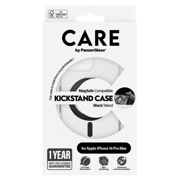 CARE by PanzerGlass Kickstand Case MagSafe Apple iPhone 16 Pro Max - Schwarz