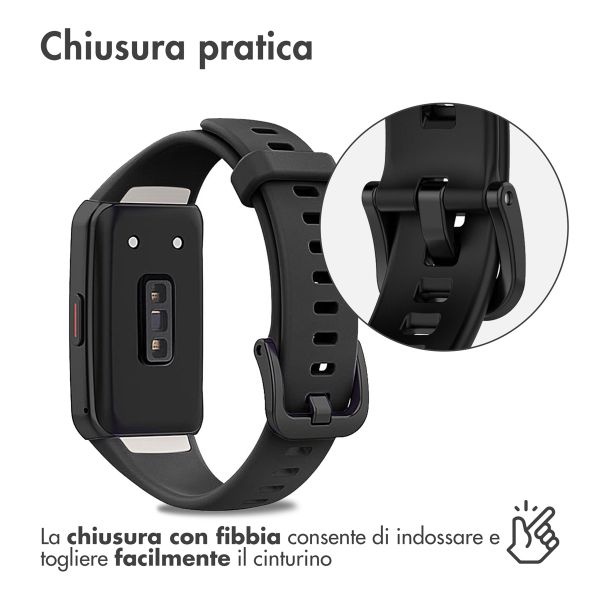 imoshion Silikonband für das  Huawei Band 6 / Honor Band 6 - Schwarz