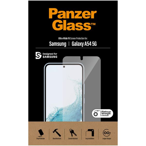 PanzerGlass Ultra-Wide Fit Antibakterieller Displayschutz für das Samsung Galaxy A54 (5G)